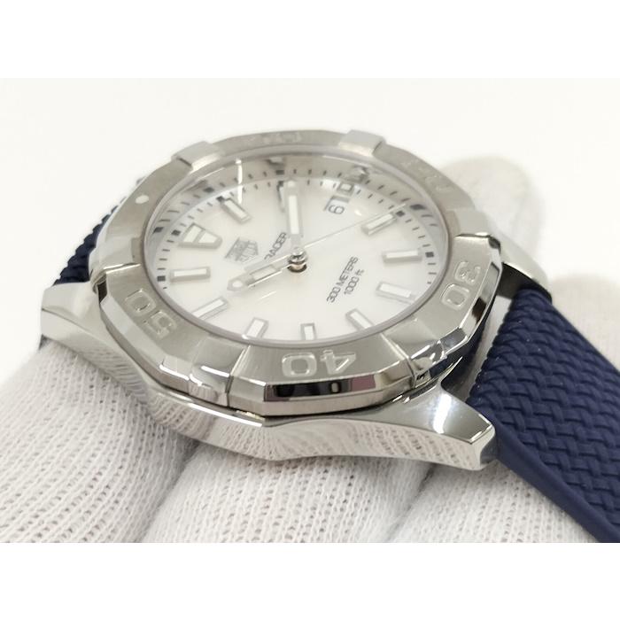 TAG HEUER アクアレーサー ホワイトシェル SS ラバー クォーツ WBD131A.FT6170の画像