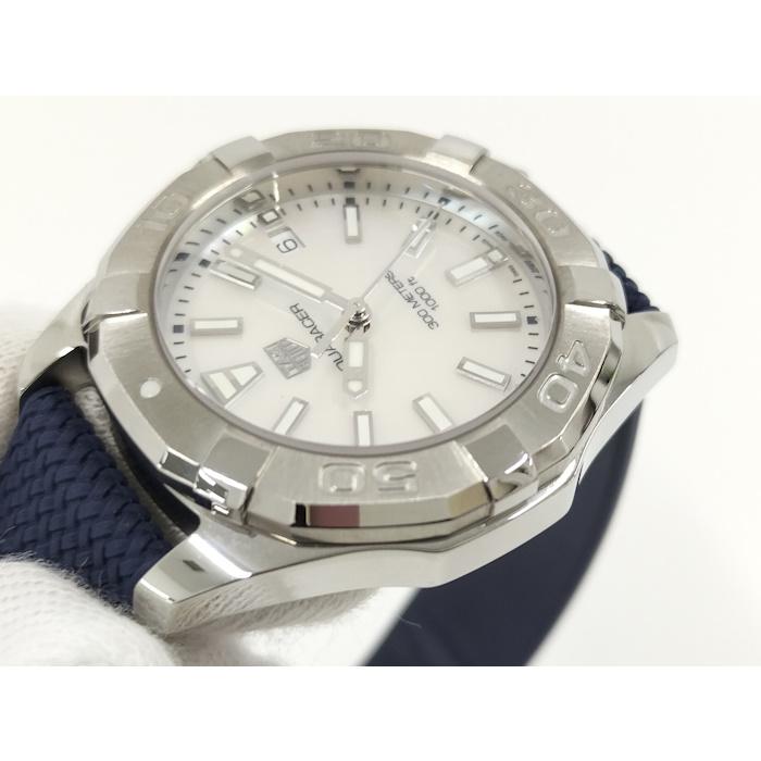 TAG HEUER アクアレーサー ホワイトシェル SS ラバー クォーツ WBD131A.FT6170の画像