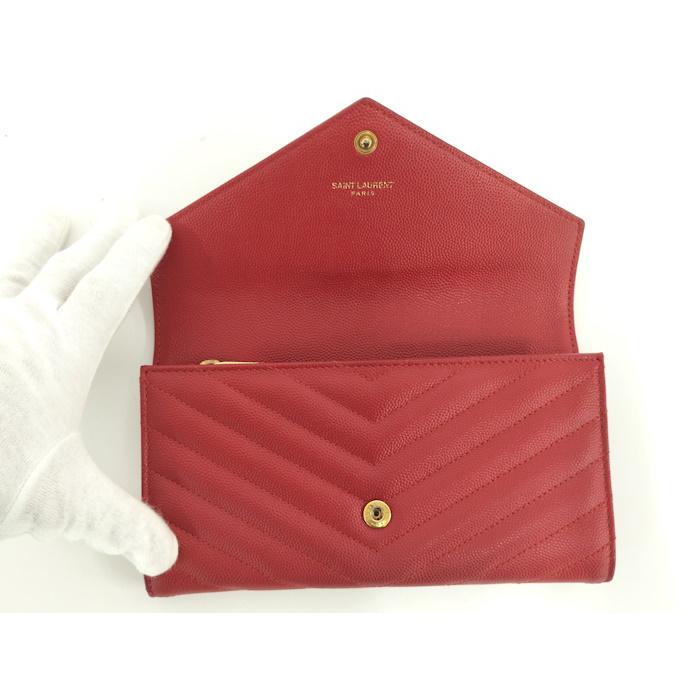 Yves Saint Laurent 二つ折り長財布 ロングウォレット カサンドラ  