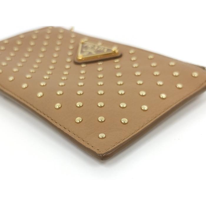 PRADA フラグメントケース カードケース スタッズ レザー