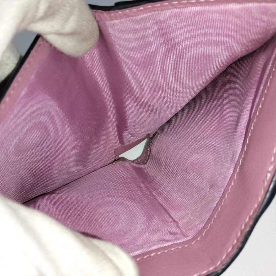 Dior 三つ折り財布 サドルロータス レザー ピンク S5652CCEH : JJ