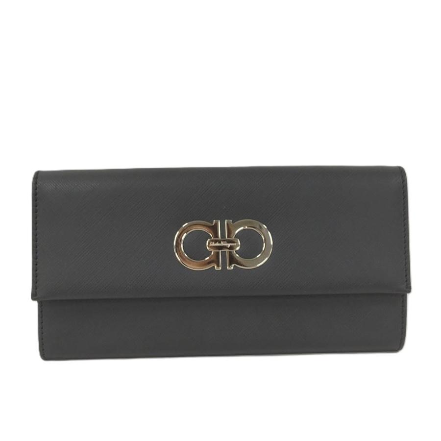 SALE!!!!■未使用■　フェラガモ ヴァラ 長財布 二つ折り レザー ブラック 箱 【305016】6 Salvatore Ferragamo - SALE!!!!□未使用□ フェラガモ ヴァラ 長財布