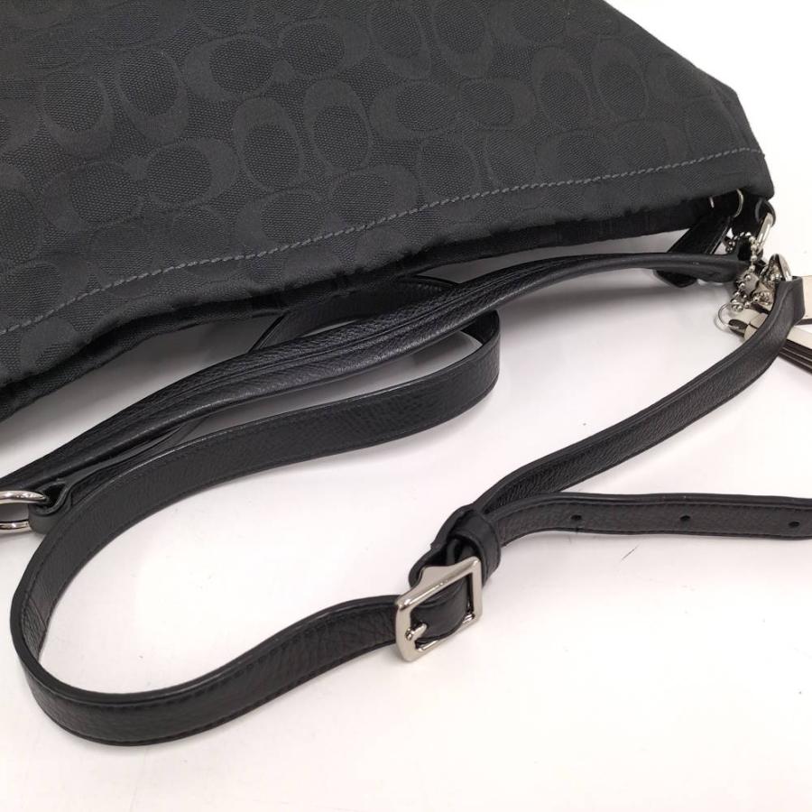COACH（コーチ） 2WAYバッグ シグネチャー キャンバス ブラック : JJ