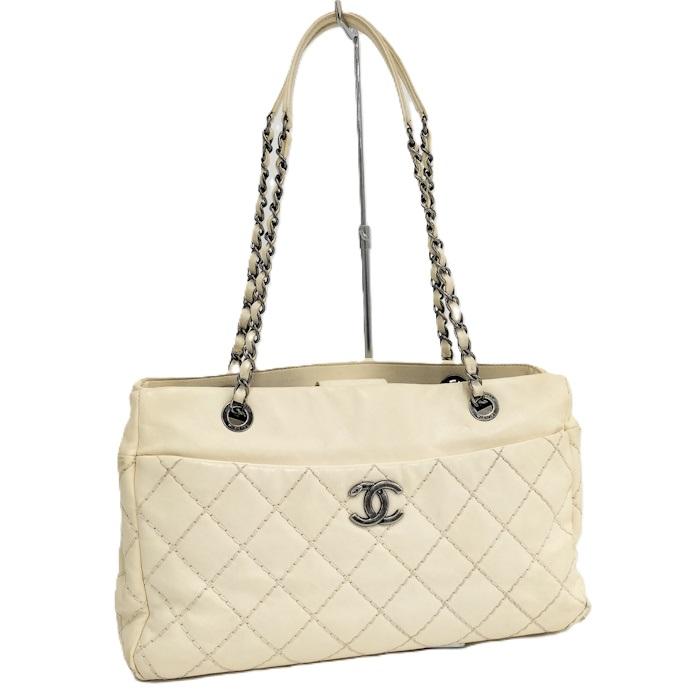 CHANEL ショルダーバッグ ワイルドステッチ ラムスキン レザー ベージュ CHANEL（シャネル） ショルダーバッグ ワイルドステッチ ラムスキン