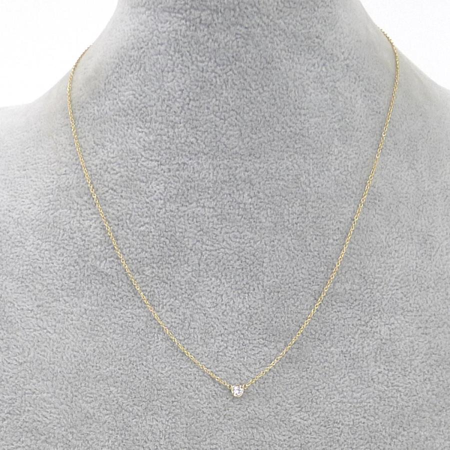 Tiffany & Co. ゴールド ダイヤモンド バイザヤードネックレス750 TIFFANY&Co.（ティファニー） バイザヤード 約0.12ct ネックレス 18金
