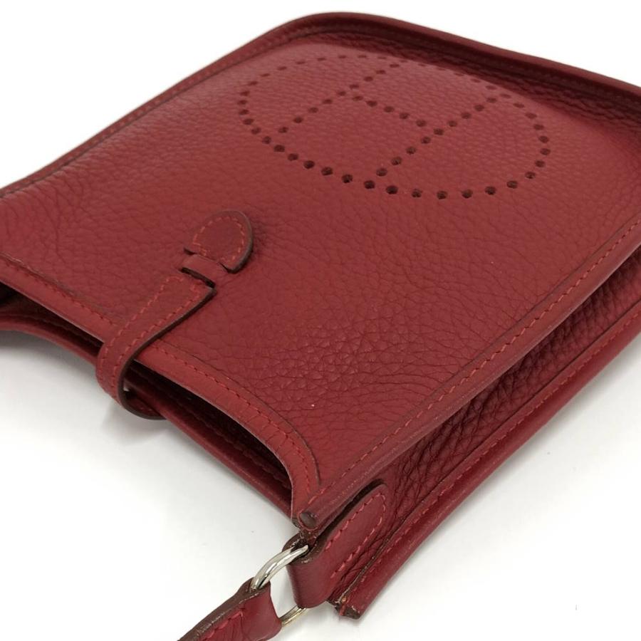HERMES（エルメス） ショルダーバッグ エヴリンTPM レッド レザー □G