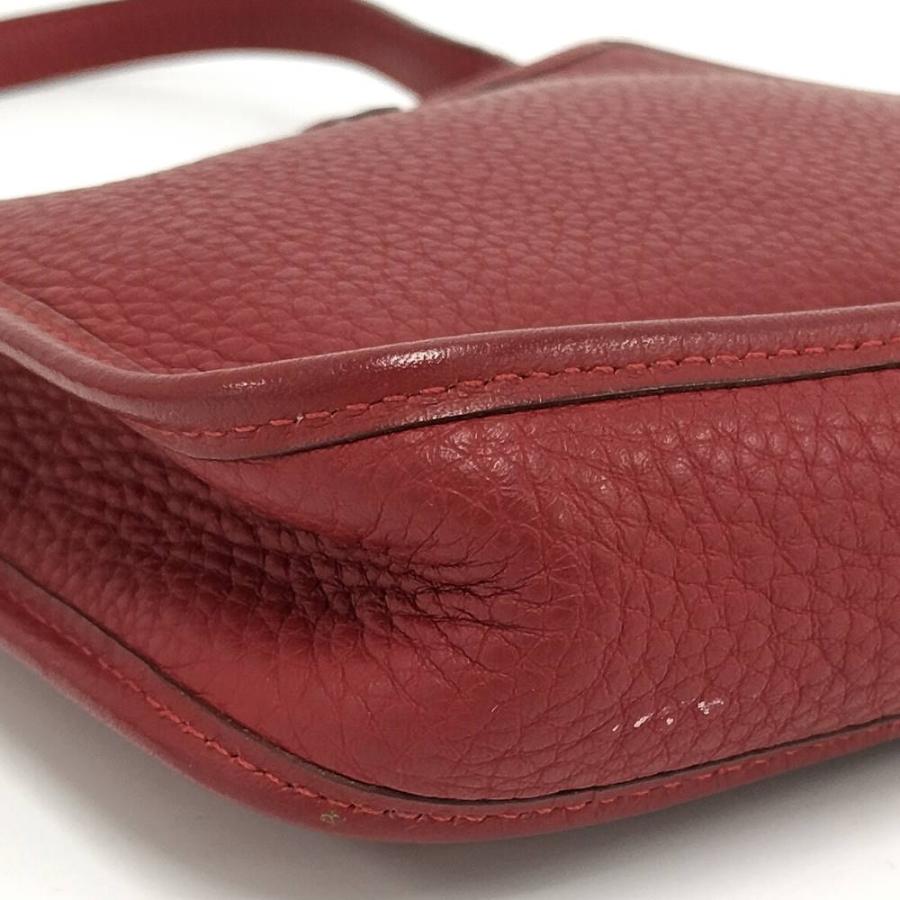 HERMES（エルメス） ショルダーバッグ エヴリンTPM レッド レザー □G