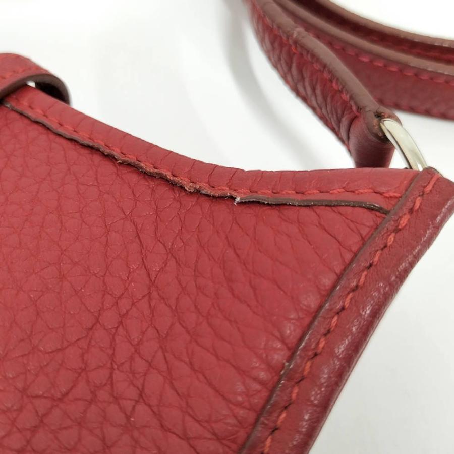 HERMES（エルメス） ショルダーバッグ エヴリンTPM レッド レザー □G