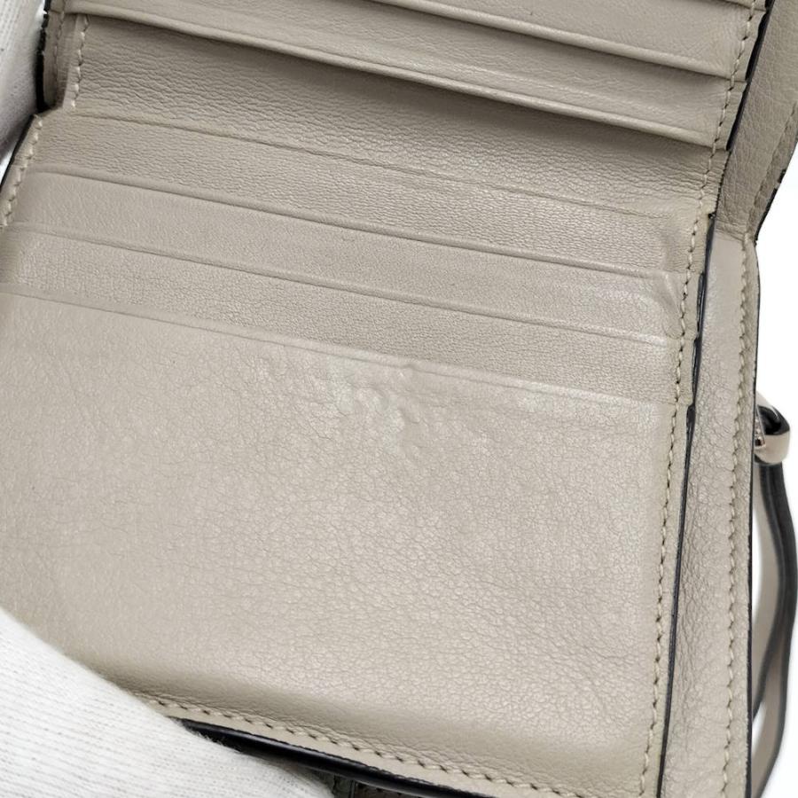 LOEWE（ロエベ） 二つ折り財布 アナグラム レザー グリーン系 : JJ