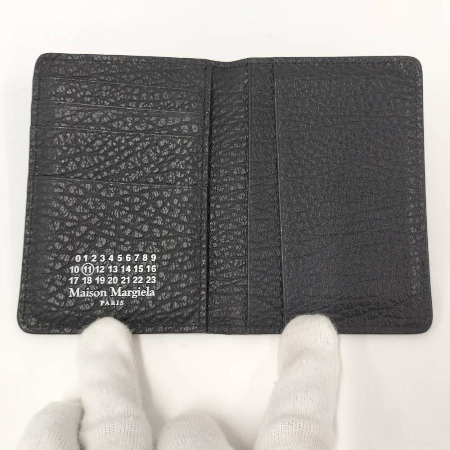 Maison Margiela 二つ折りカードケース レザー ブラック SA1VX0011_1