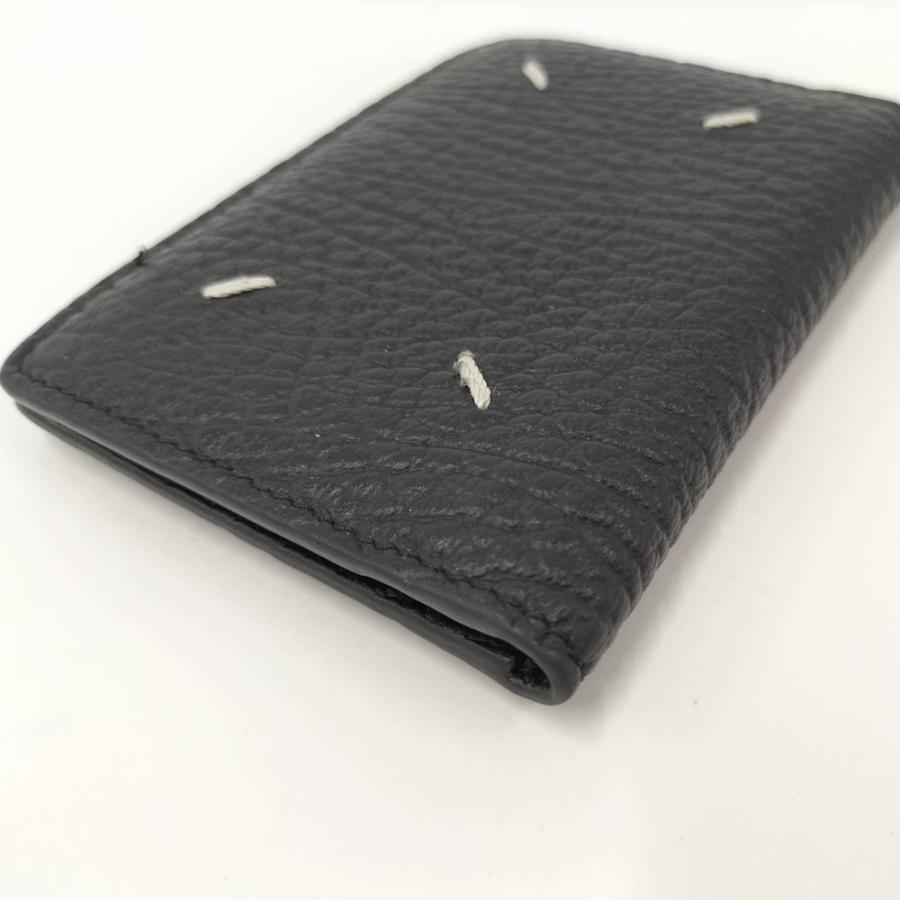 Maison Margiela 二つ折りカードケース レザー ブラック SA1VX0011_4
