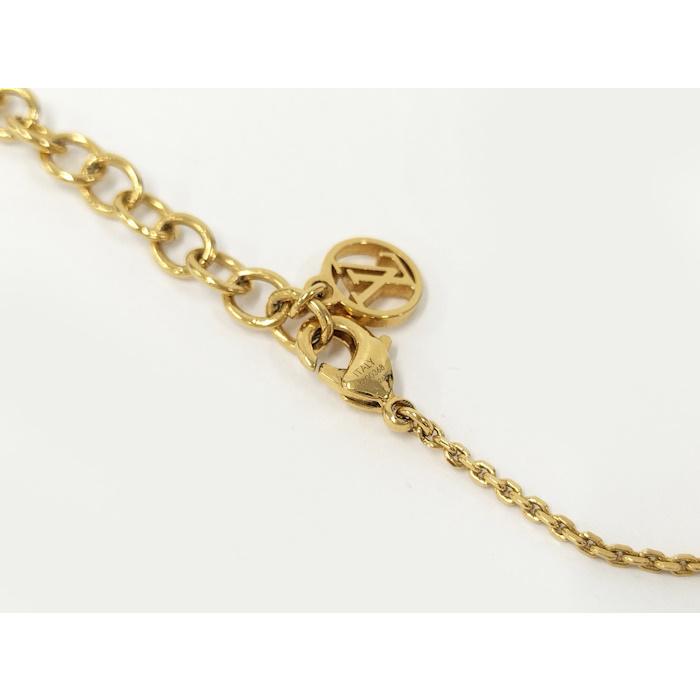 LOUIS VUITTON ネックレス 金メッキ LOUIS VUITTON プティルイ ネックレス ラインストーン メッキ ゴールド