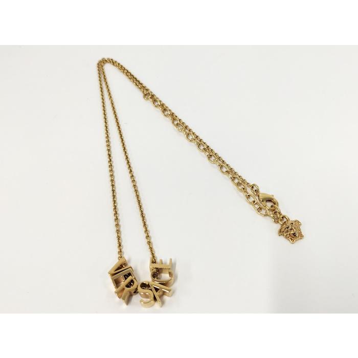 VERSACE ロゴ ゴールドネックレス メッキ ゴールド : JJ