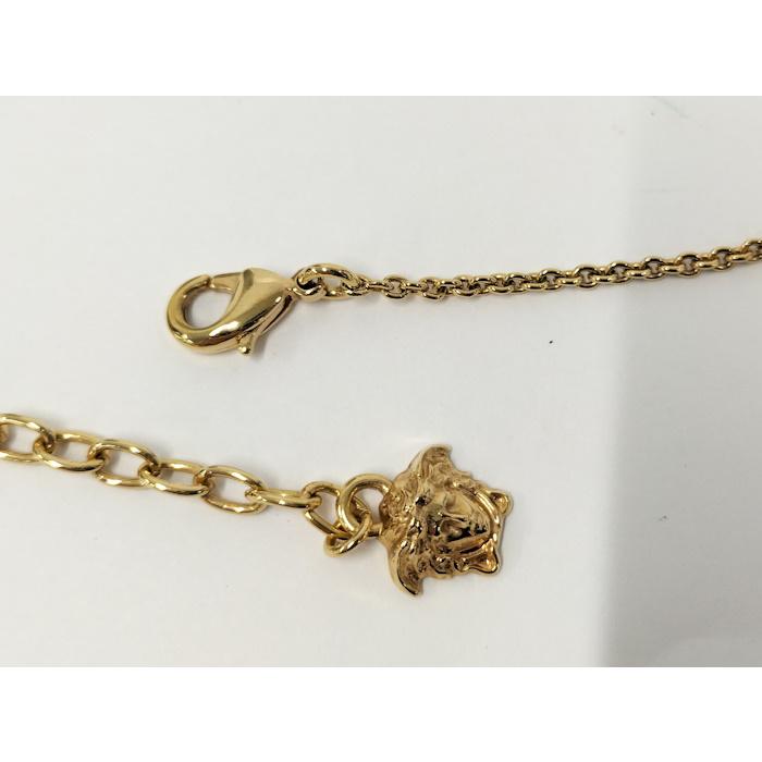 VERSACE ゴールドメッキ ネックレス VERSACE ロゴ ゴールドネックレス メッキ ゴールド : JJ