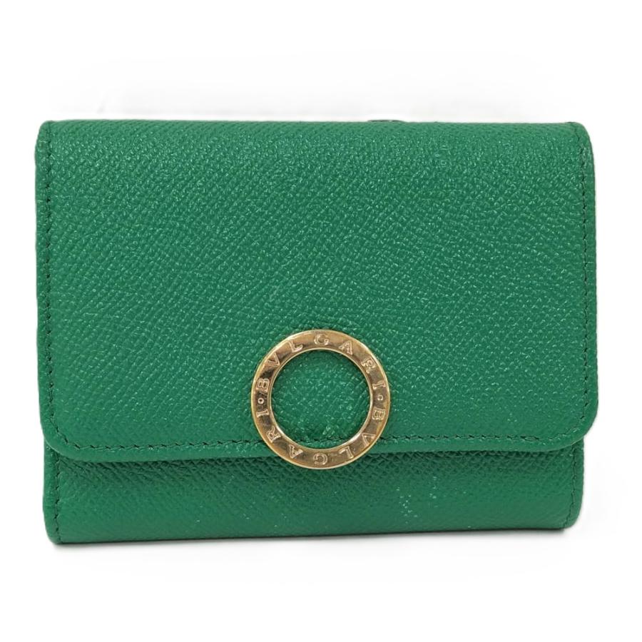BVLGARI（ブルガリ） 三つ折り財布 レザー グリーン 293761 : JJ