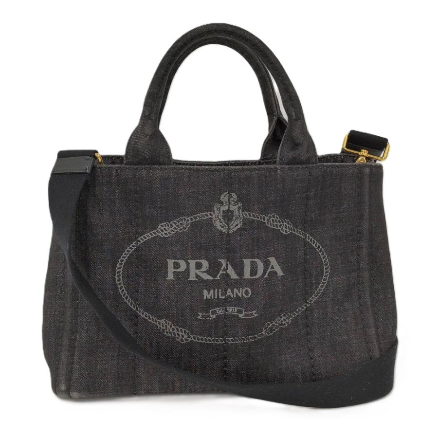 PRADA（プラダ） カナパ 2WAYバッグ キャンバス ブラック : JJ