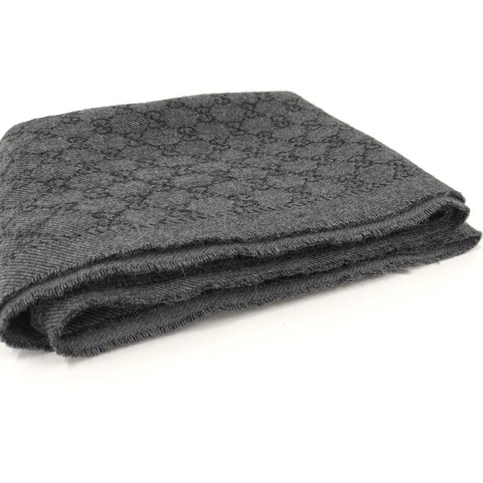 GUCCI（グッチ） マフラー グッチシマ ウール100％ グレー系 402093