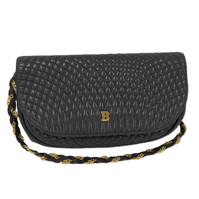 Bally（バリー） チェーンショルダーバッグ レザー ブラック : JJ