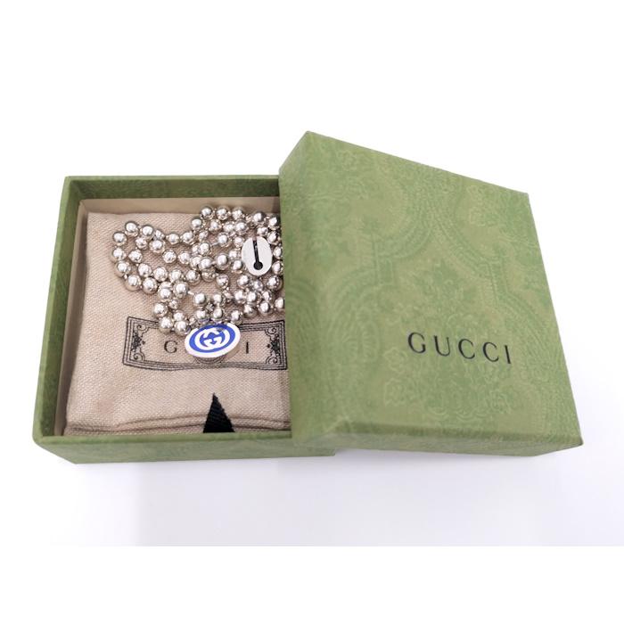 GUCCI（グッチ） ボールチェーンネックレス インターロッキングG