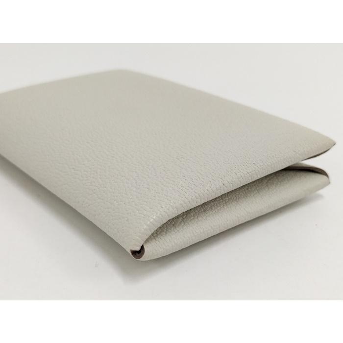 HERMES カルヴィ 名刺入れ カードケース レザー ホワイト B刻印 