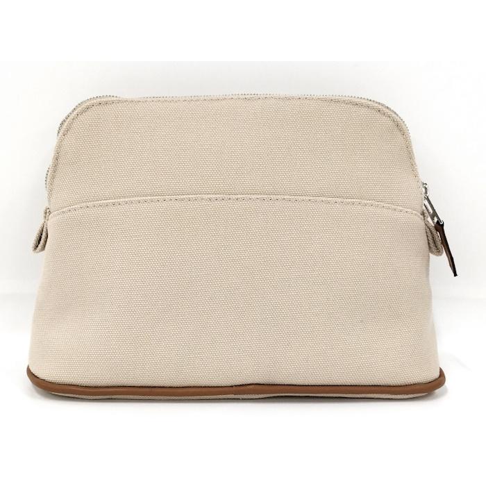 HERMES（エルメス） ボリードポーチ20 ミニ キャンバス ベージュ : JJ