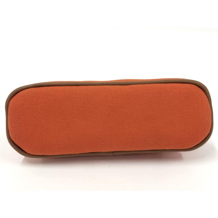 HERMES（エルメス） ボリードポーチ16 ミニミニ キャンバス オレンジ系