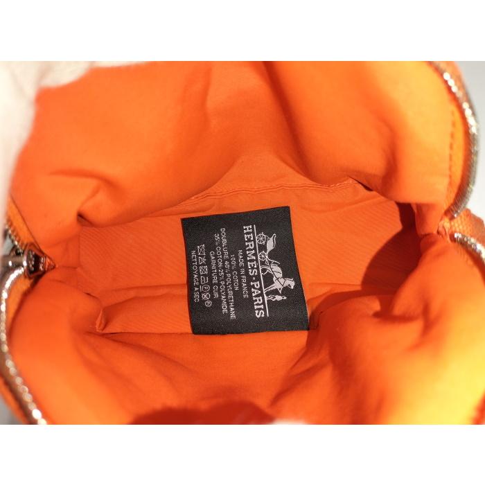 HERMES（エルメス） ボリードポーチ16 ミニミニ キャンバス オレンジ系