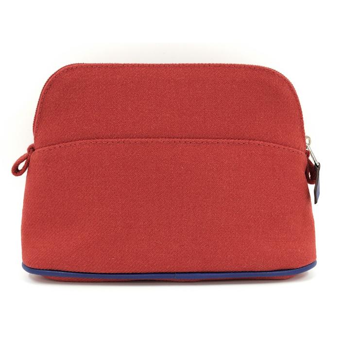 HERMES（エルメス） ボリードポーチ20 キャンバス レッド系 : JJ