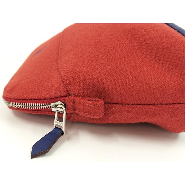 HERMES（エルメス） ボリードポーチ20 キャンバス レッド系 : JJ