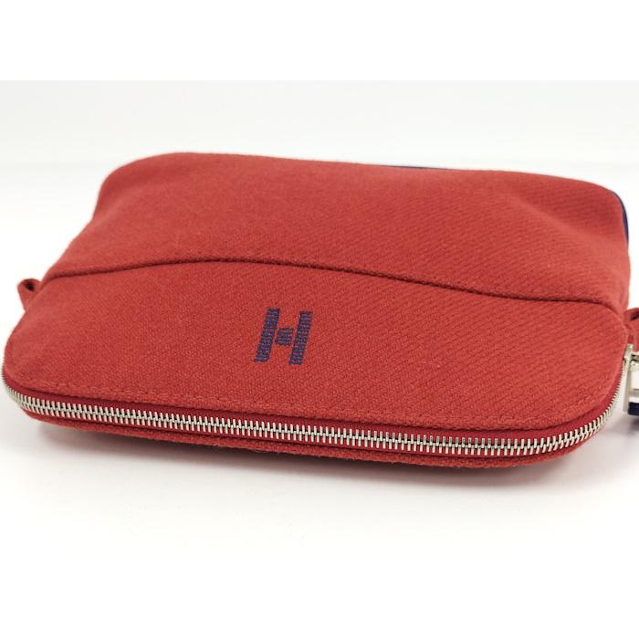HERMES（エルメス） ボリードポーチ20 キャンバス レッド系 : JJ