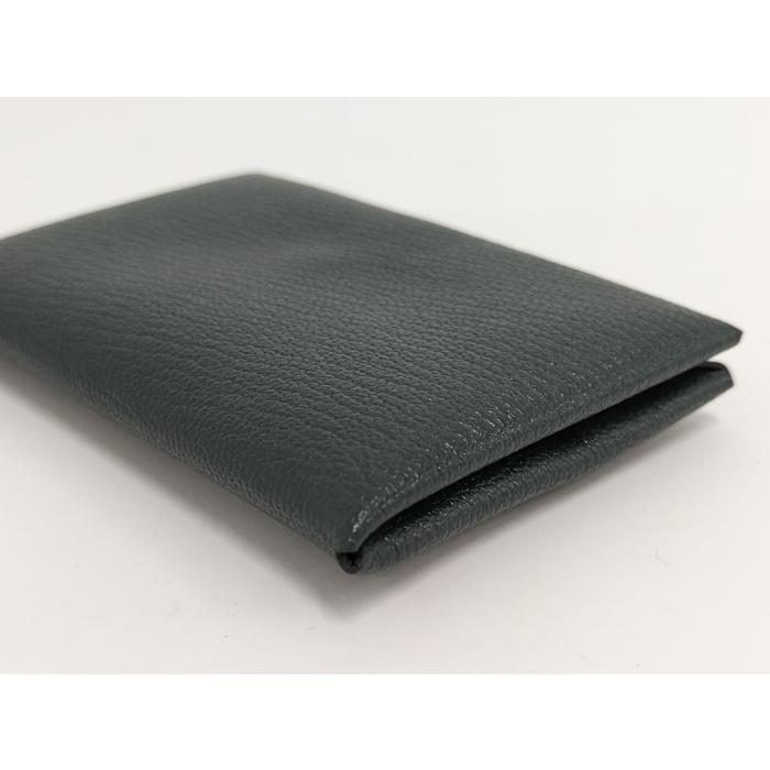 HERMES カルヴィ コインケース シェーブル レザー グリーン系 A刻印の画像