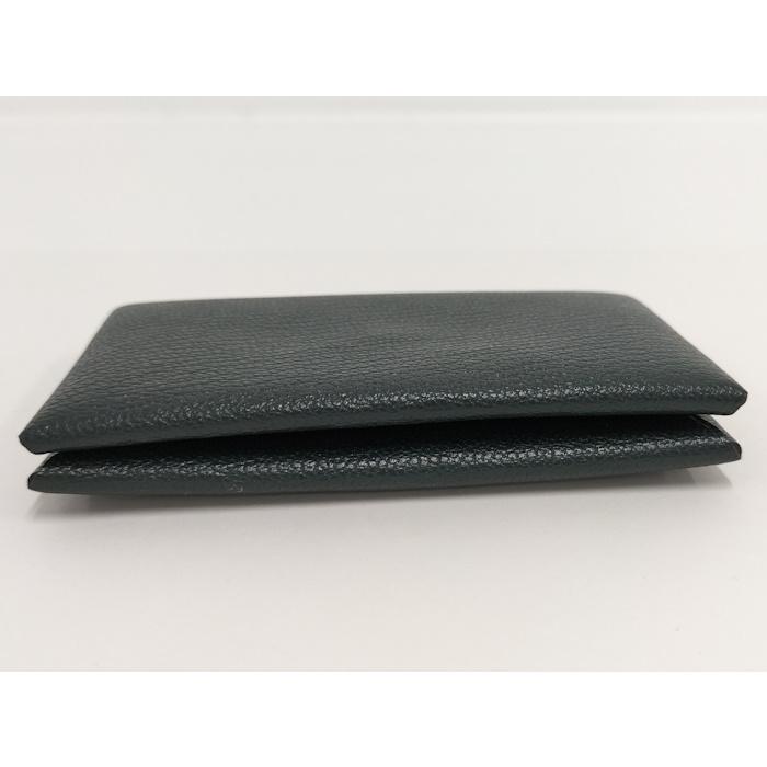HERMES カルヴィ コインケース シェーブル レザー グリーン系 A刻印の画像