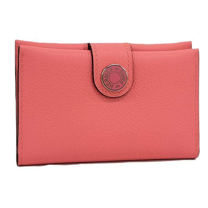 ★HERMES★ ピンクレザーケース！！ HERMES（エルメス） HERMES RMS カードケース 名刺入れ レザー ローズ