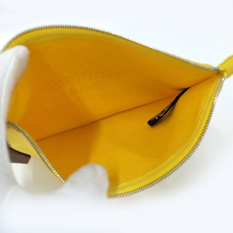 エルメス HERMES ポーチ ヨッティングPM イエロー シルバー金具 HERMES（エルメス） ヨッティングPM ポーチ キャンバス イエロー : JJ
