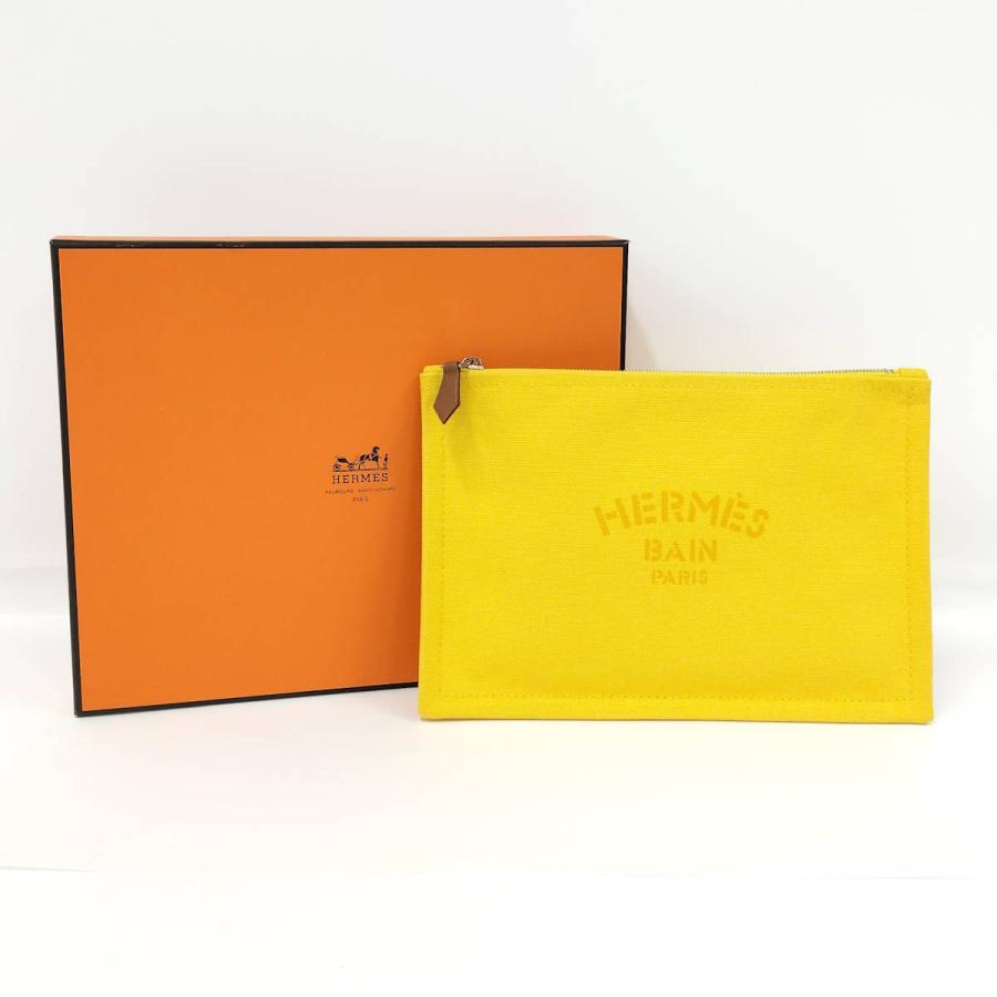 HERMES（エルメス） ヨッティングPM ポーチ キャンバス イエロー : JJ