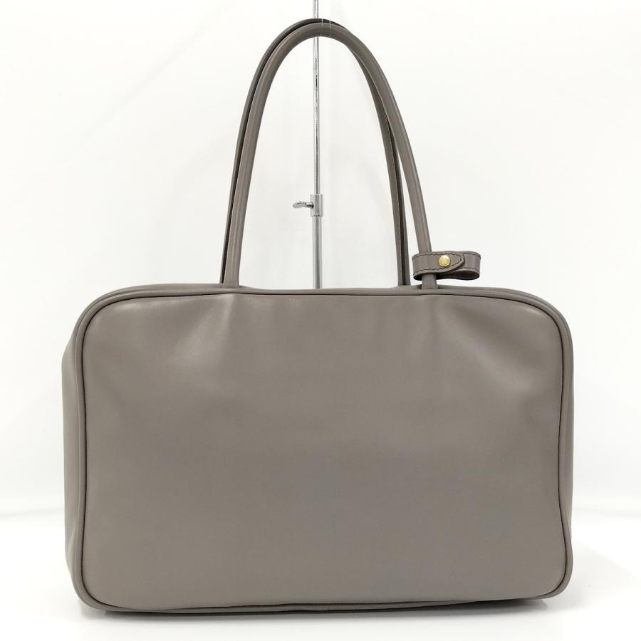 Miu Miu グレー レザーハンドバッグ miu miu（ミュウミュウ） ボーバッグ トートバッグ ハンドバッグ