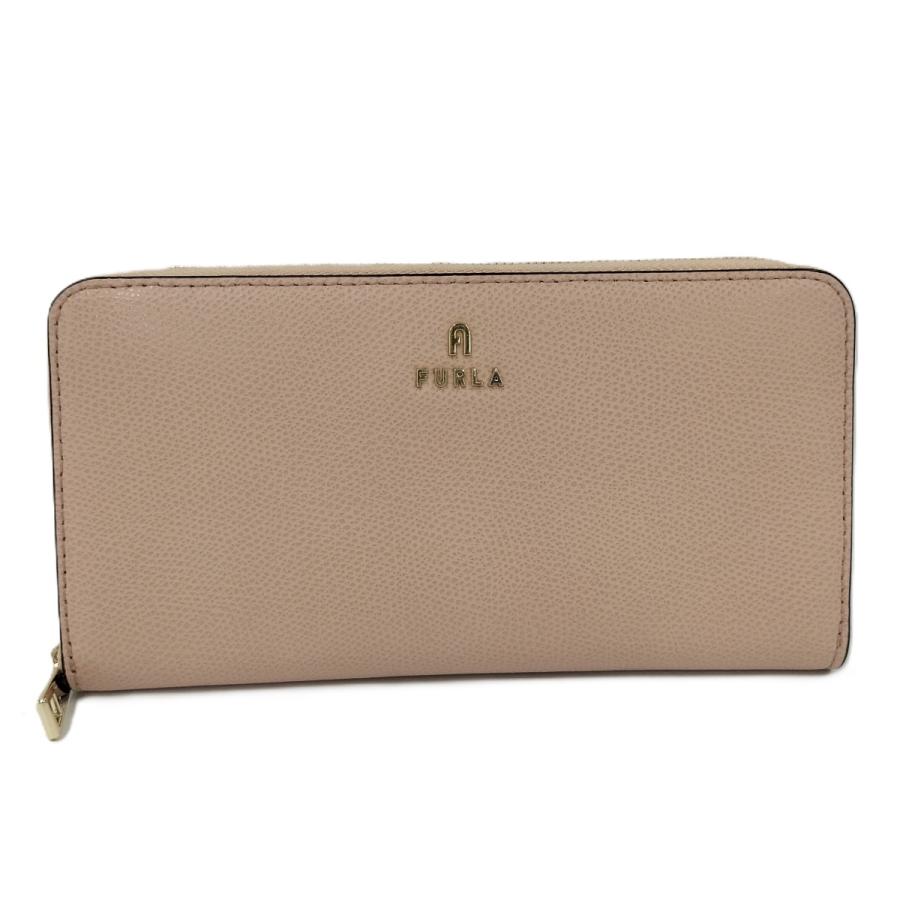 FURLA（フルラ） カメリアXL ラウンドファスナー長財布 ピンクベージュ 