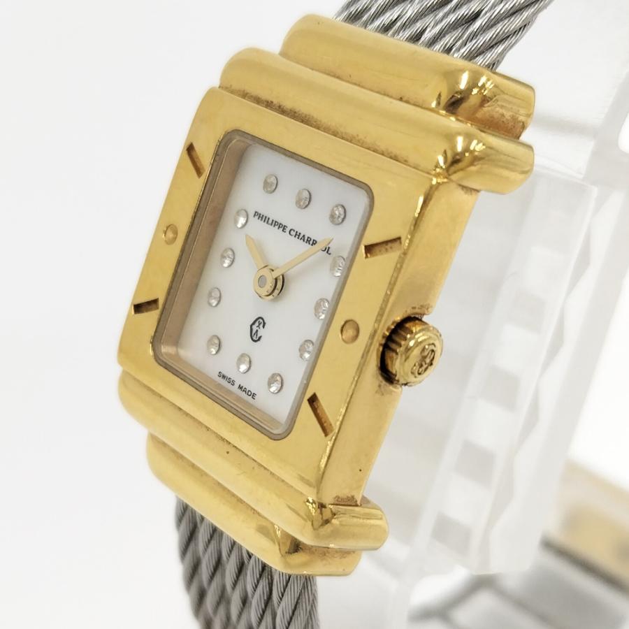 PHILIPPE CHARRIOL 腕時計 サントロペ SS×GP クオーツ ホワイトシェル