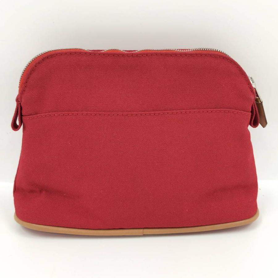 エルメス HERMES ボリードポーチ ミニミニ 赤 キャンバス 美品 HERMES（エルメス） ボリードポーチ ミニ 20 キャンバス レッド : JJ