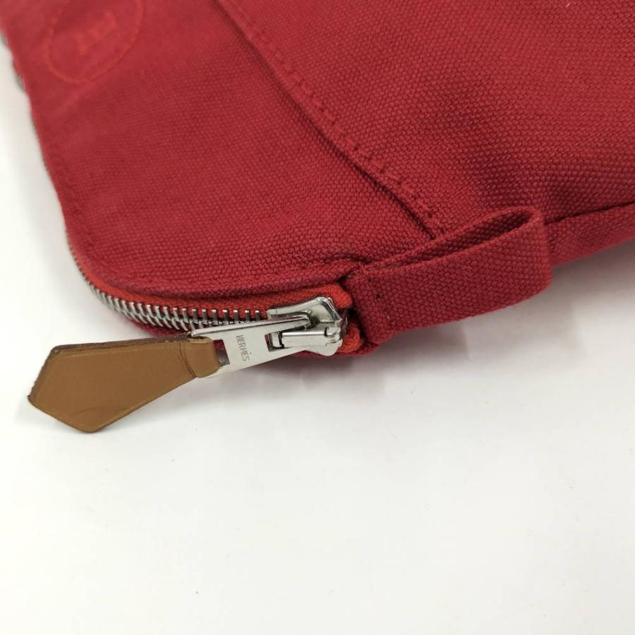 HERMES（エルメス） ボリードポーチ ミニ 20 キャンバス レッド : JJ