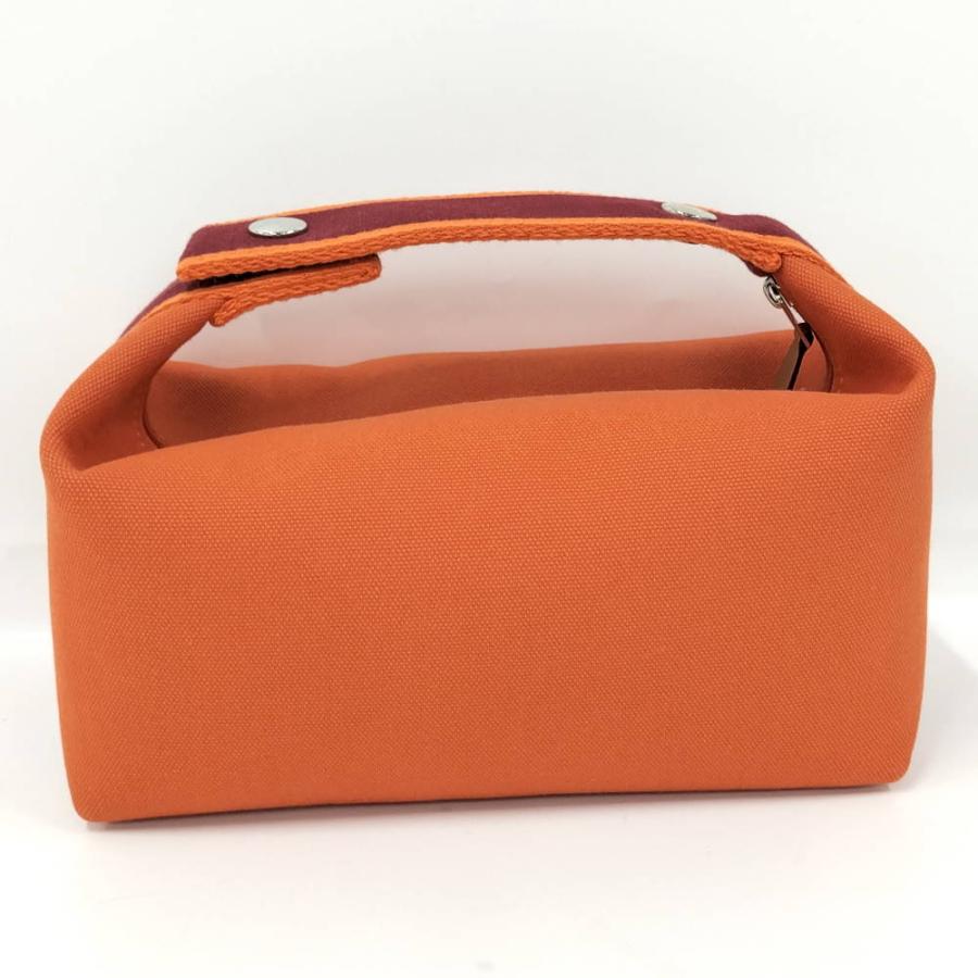 HERMES ブリッドアブラック PM ポーチ　オレンジ　新品 HERMES（エルメス） ブリッド ア ブラックPM ポーチ キャンバス