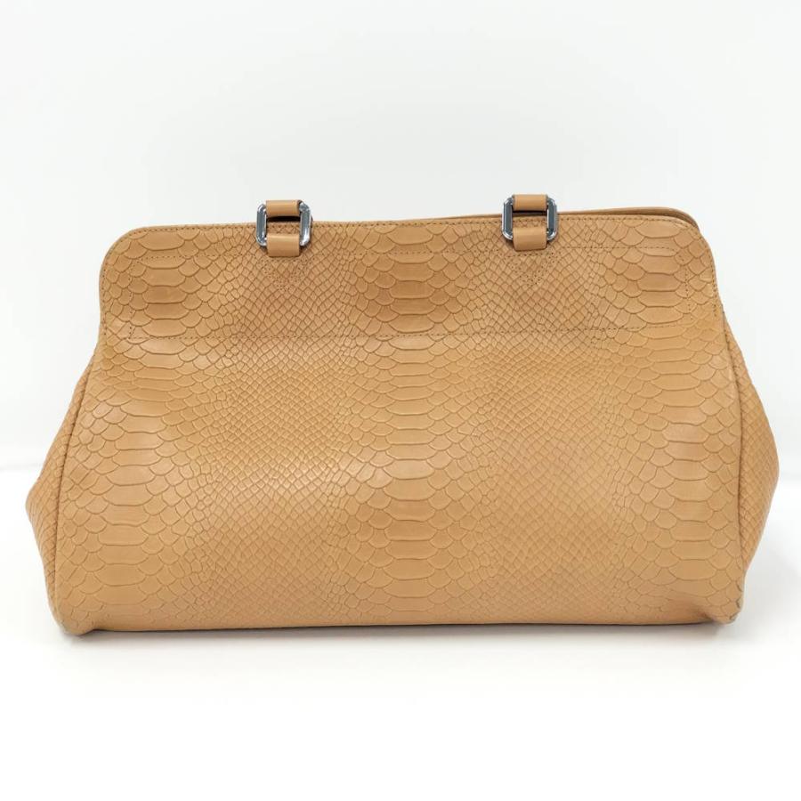LONGCHAMP（ロンシャン） ギャビー パイソン型押しレザー トートバッグ