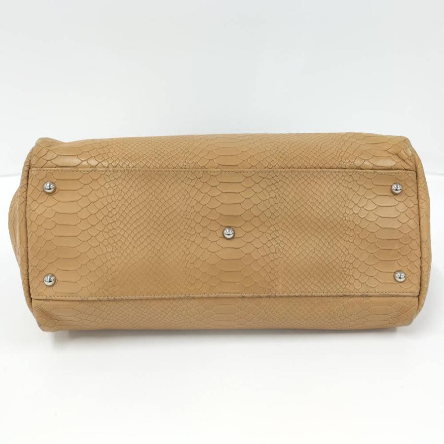 LONGCHAMP（ロンシャン） ギャビー パイソン型押しレザー トートバッグ