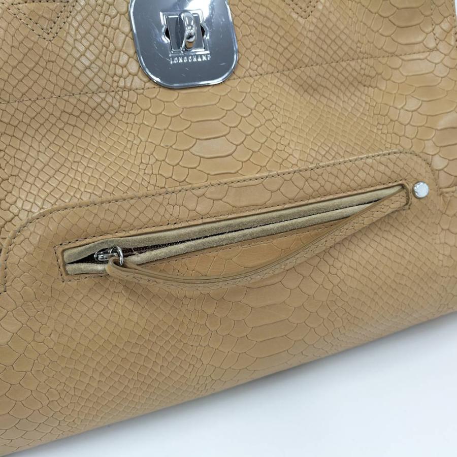 LONGCHAMP（ロンシャン） ギャビー パイソン型押しレザー トートバッグ