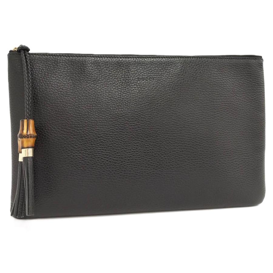 GUCCI（グッチ） バンブー クラッチバッグ レザー ブラック 449653 