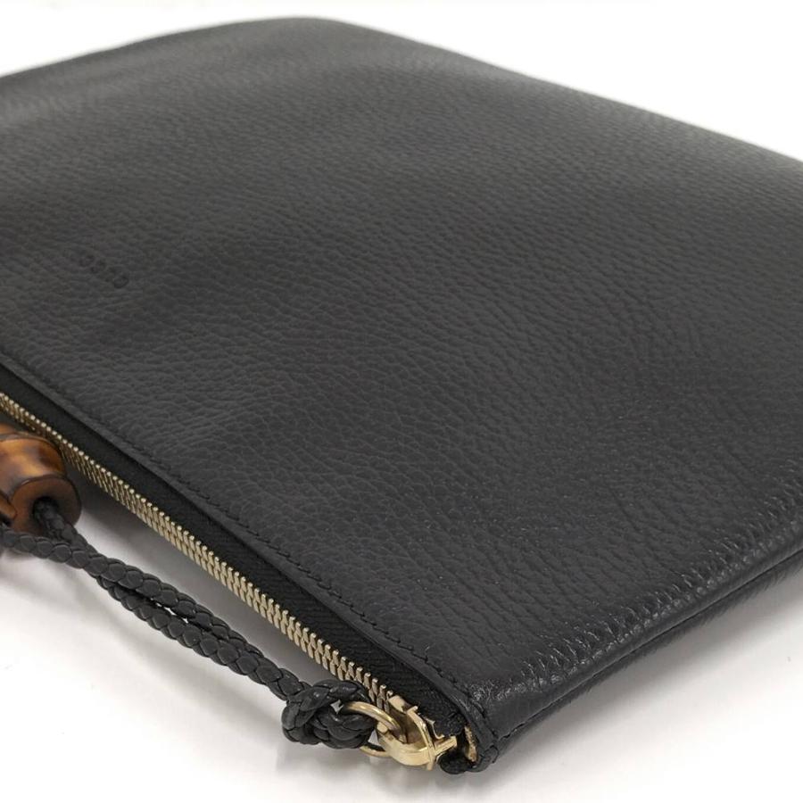 GUCCI（グッチ） バンブー クラッチバッグ レザー ブラック 449653