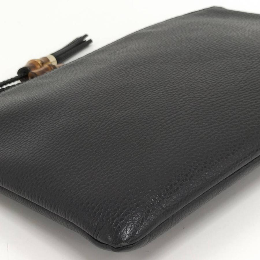 GUCCI（グッチ） バンブー クラッチバッグ レザー ブラック 449653
