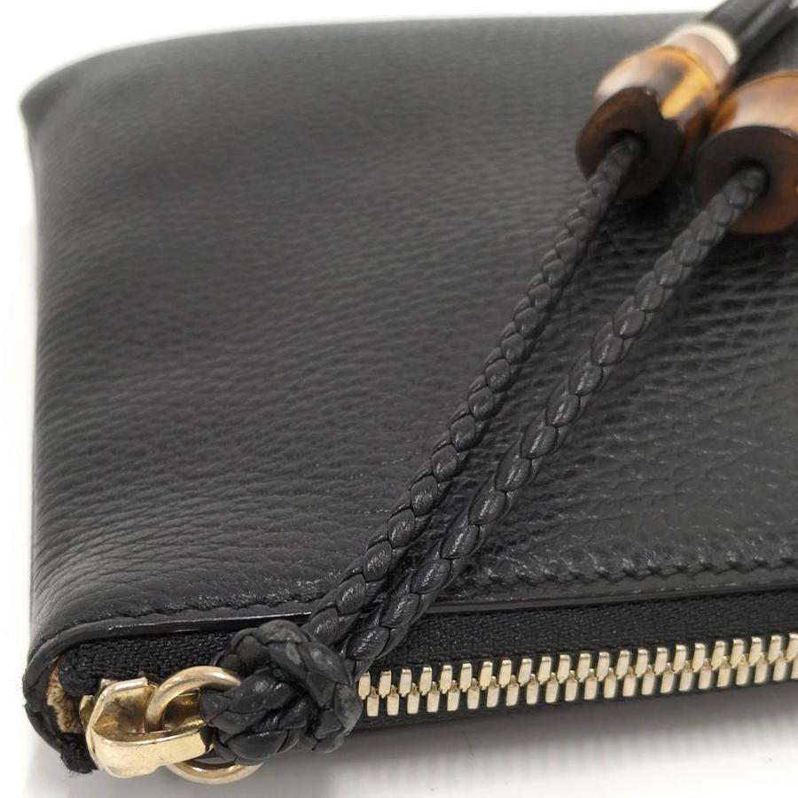 GUCCI（グッチ） バンブー クラッチバッグ レザー ブラック 449653