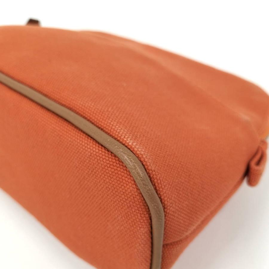 HERMES（エルメス） ボリードポーチ20 ミニ キャンバス オレンジ系
