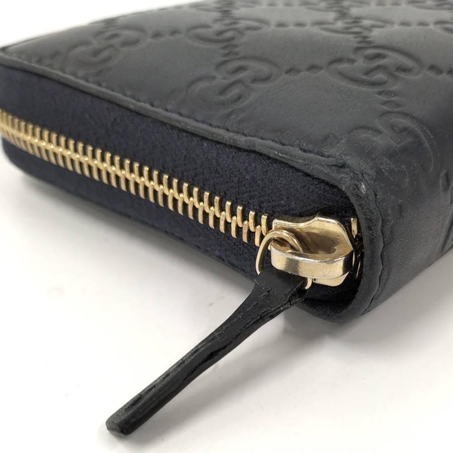 GUCCI（グッチ） ラウンドファスナー長財布 グッチシマ レザー